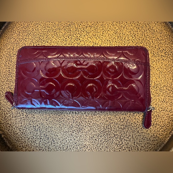 COACH Cora Purse Red Patent Leather Satchel - Picture 2 of 8